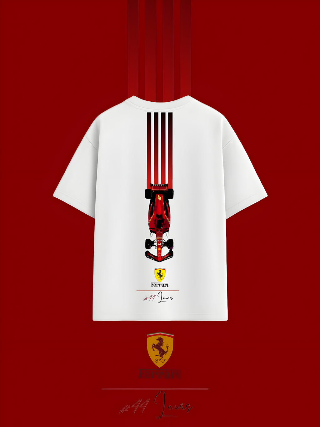 OVERTEES:"Speedline #44 Lewis" Oversized Tee- Speed rush Edition