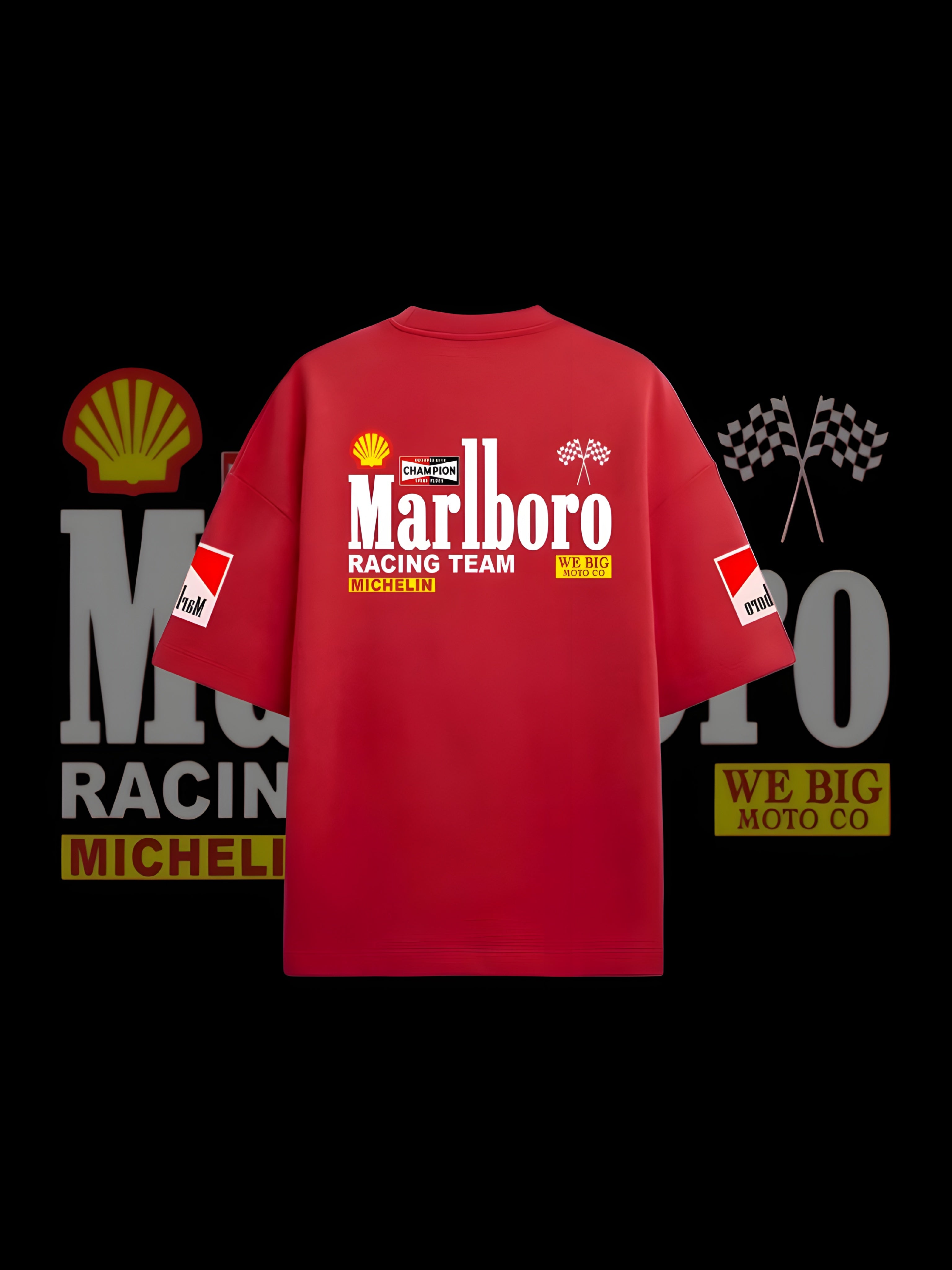 Marlboro x Ferrari Racing Team Oversized Tee – Speed rush Edition