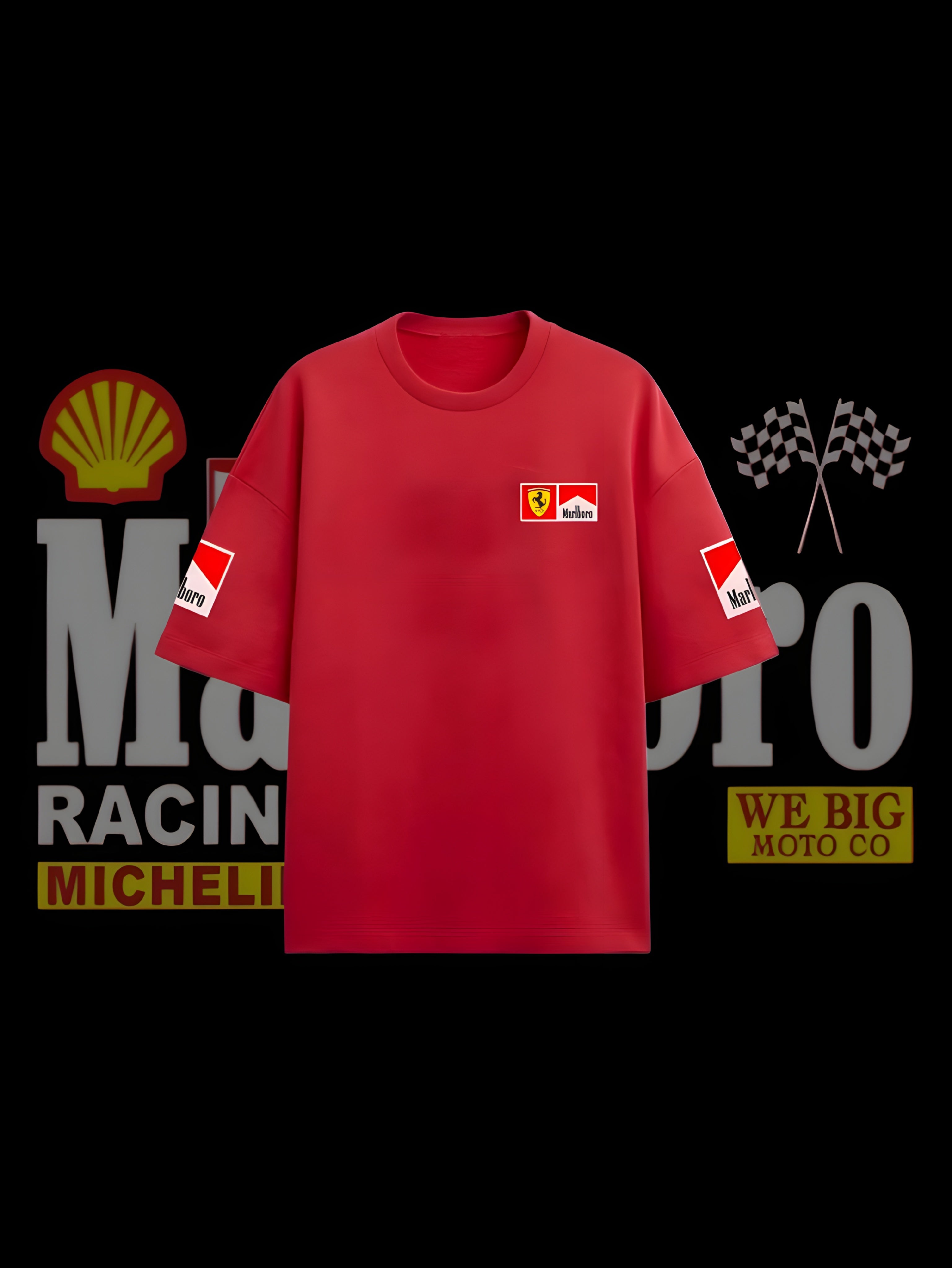 Marlboro x Ferrari Racing Team Oversized Tee – Speed rush Edition
