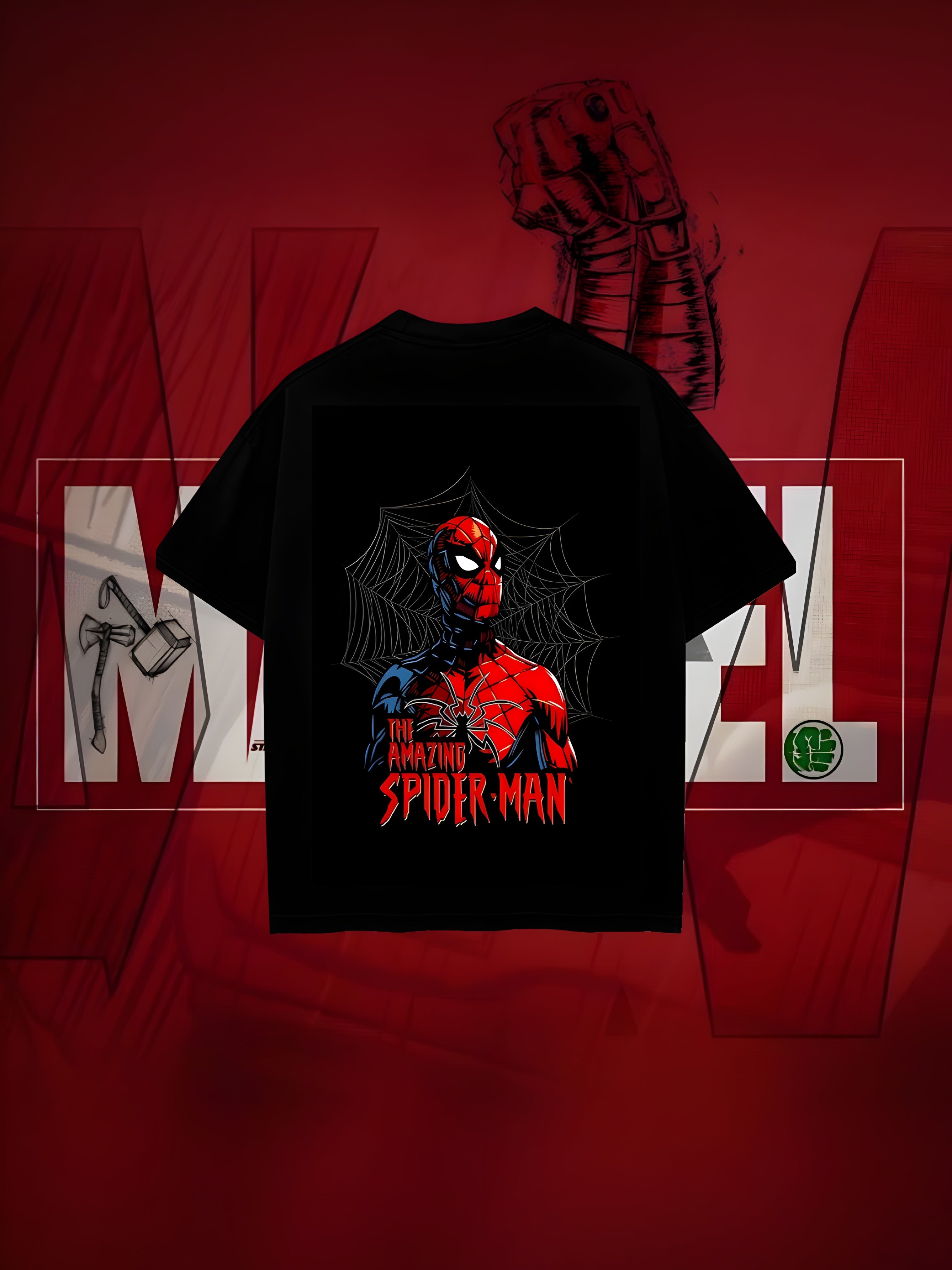 OVERTEES: MARVEL Edition "The Amazing SPIDERMAN" Oversized tee