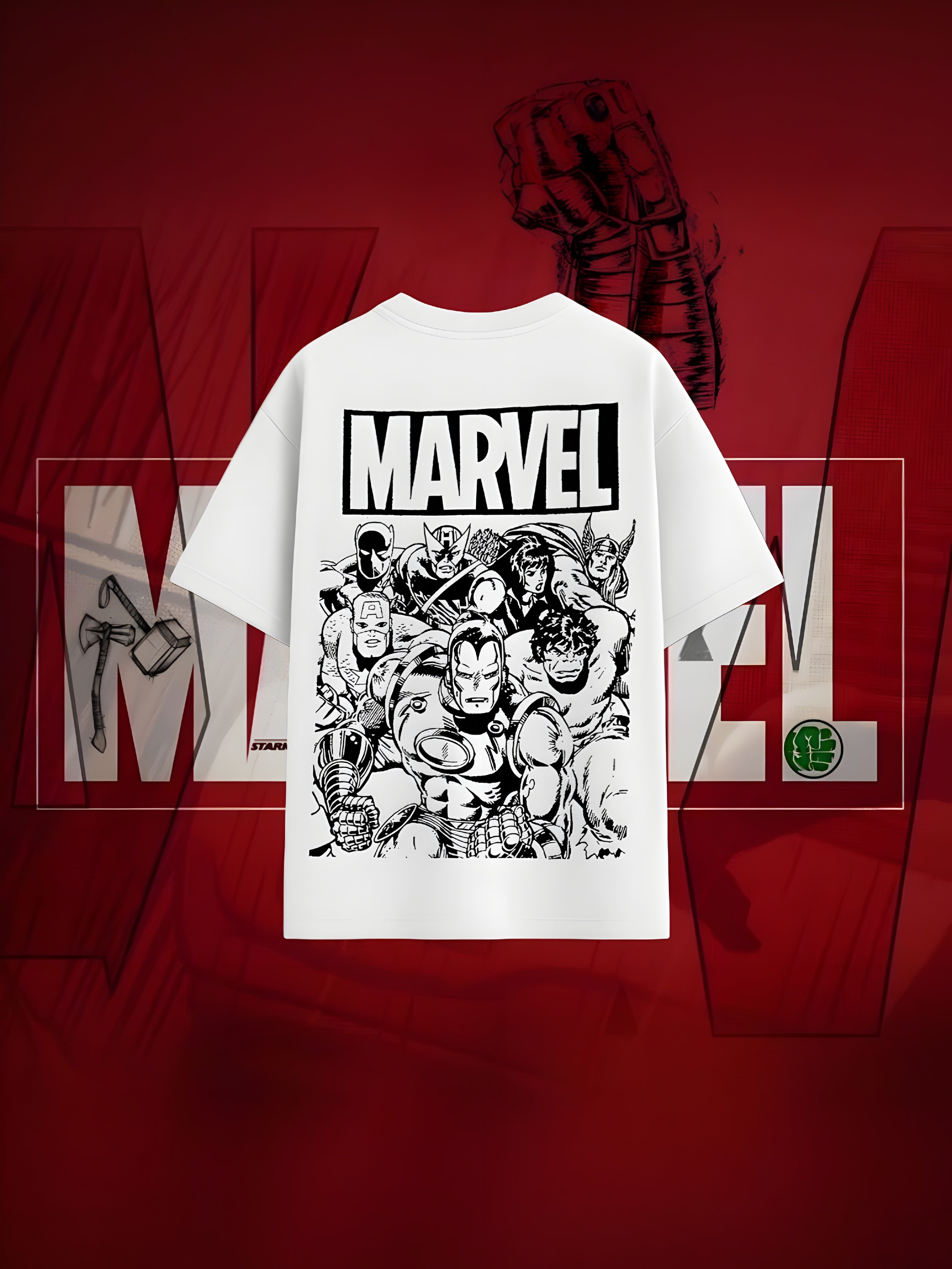 OVERTEES: MARVEL Edition "Marvel Classic Heroes - Oversized tee