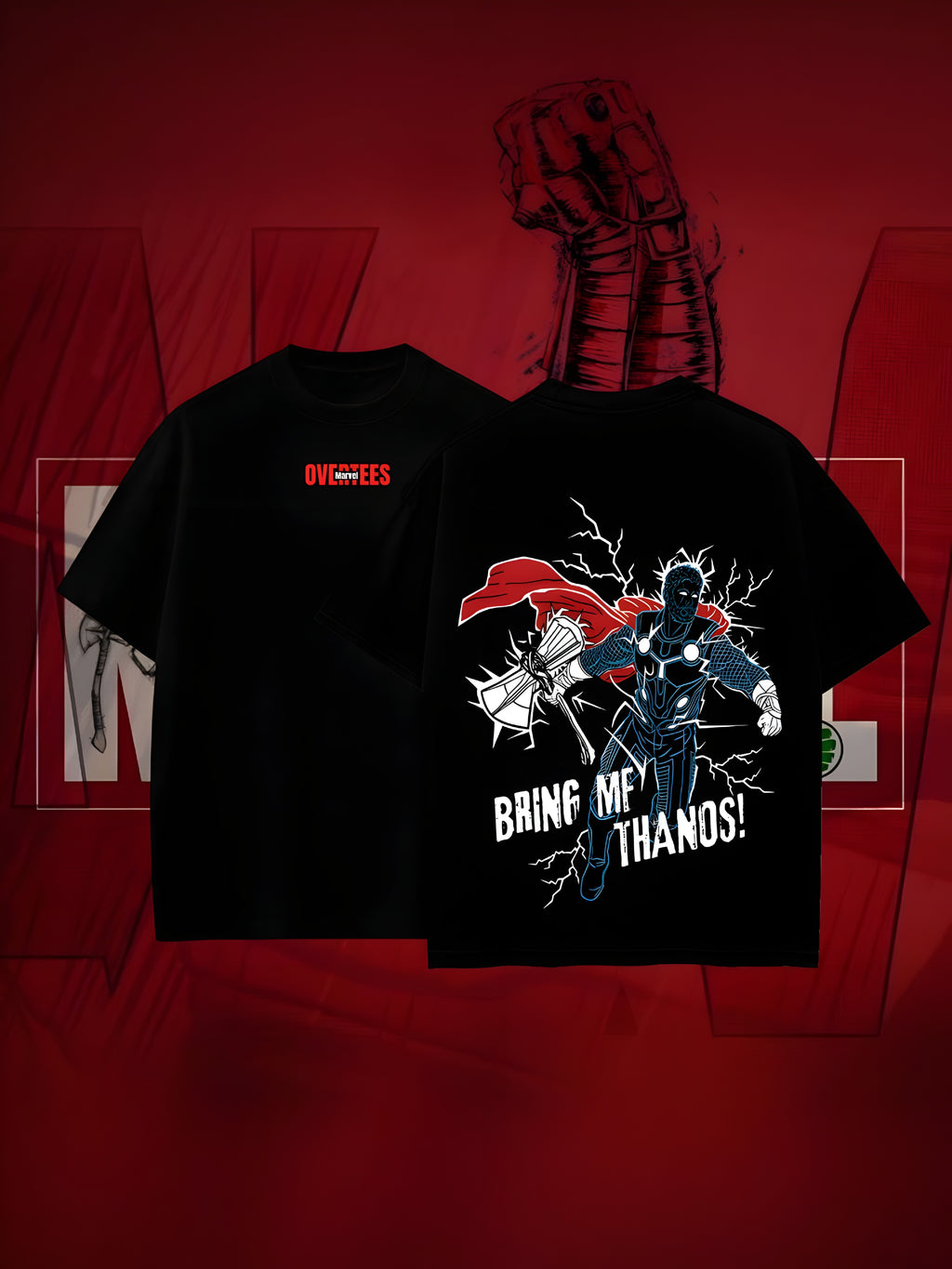 OVERTEES: Marvel edition "Bring me thanos" Oversized tee