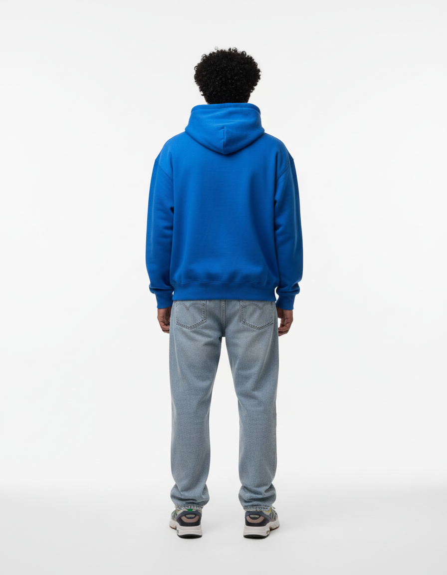 Overtees 450 GSM Hoodie | Premium Heavyweight Solid Cotton Hoodie | Royal Blue